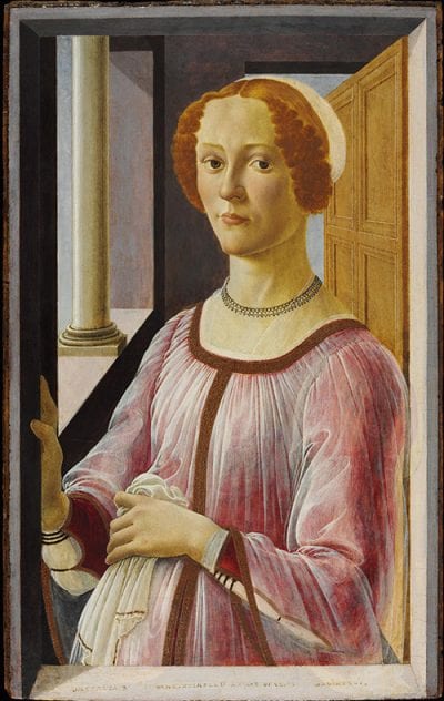 Sandro Botticelli, Portrait of Smeralda Brandini, ca. 1475.