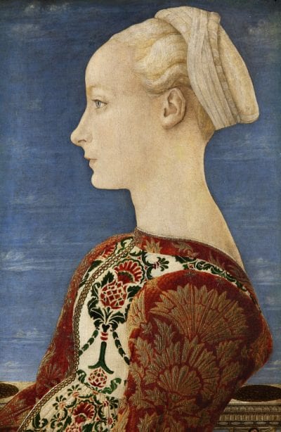 Antonio del Pollaiuolo, Profile Portrait of a Young Lady, 1465.