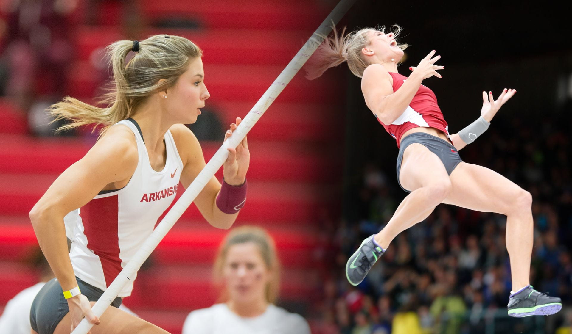 Lexi Jacobus and Tori Hoggard soar high, clearing 14-foot- and 15-foot-high bars to set records and win national championships. By any measure these twin sisters are stellar, but some of their stats are less well-known.